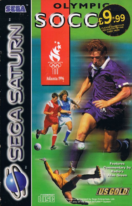 Olympic Soccer box art for Sega Saturn